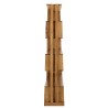 WILL 6-Tier Mahogany Shelf Unit with Natural Cane