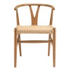 Chaise WILL en bois de mahogany et rotin