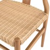 Chaise WILL en bois de mahogany et rotin