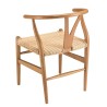 Chaise WILL en bois de mahogany et rotin