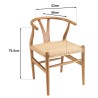 Chaise WILL en bois de mahogany et rotin