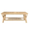 Ensemble BORNEO WILL : canapé 2 p. 2 fauteuils 1 table basse en teck