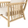 Ensemble BORNEO WILL : canapé 2 p. 2 fauteuils 1 table basse en teck