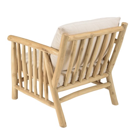 Ensemble BORNEO WILL : canapé 2 p. 2 fauteuils 1 table basse en teck