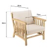 Ensemble BORNEO WILL : canapé 2 p. 2 fauteuils 1 table basse en teck