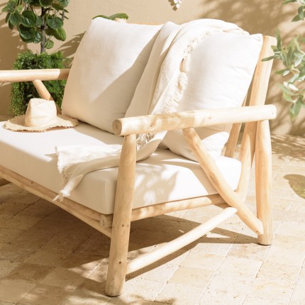 Ensemble MADURA WILL : canapé 2 p. 2 fauteuils en teck
