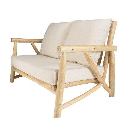 Ensemble MADURA WILL : canapé 2 p. 2 fauteuils en teck