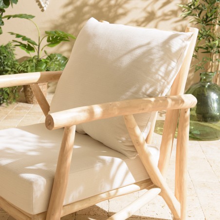 WILL - MADURA Set: 2-Seater Sofa, 2 Armchairs, Teak Coffee Table