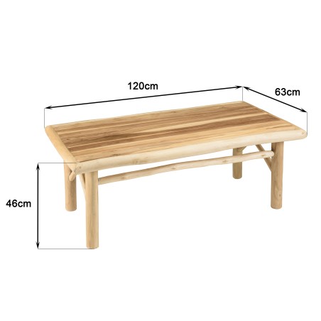 WILL - MADURA Set: 2-Seater Sofa, 2 Armchairs, Teak Coffee Table
