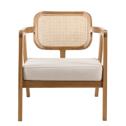 Ensemble FLORES en teck - Canapé 2 p., 2 fauteuils, 1 table basse