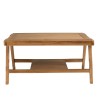 Ensemble FLORES en teck - Canapé 2 p., 2 fauteuils, 1 table basse