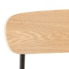 TOM Set of 2 'Schoolboy' Chairs - Ash Wood & Black Steel Legs