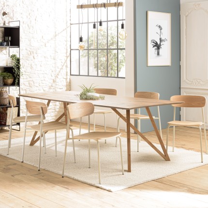 Lot de 2 chaises écolier en bois de frêne