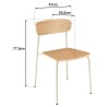 Lot de 2 chaises écolier en bois de frêne