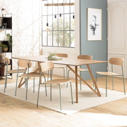 Lot de 2 chaises écolier bois de frêne