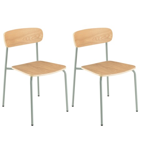 Lot de 2 chaises écolier bois de frêne
