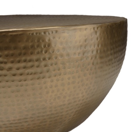 JOHAN Round Shell Coffee Table 90x90cm - Antique Gold Aluminum