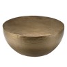 JOHAN Round Shell Coffee Table 90x90cm - Antique Gold Aluminum