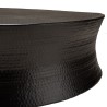 JOHAN Round Coffee Table 117x117cm - Black Aluminum