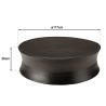 JOHAN Round Coffee Table 117x117cm - Black Aluminum
