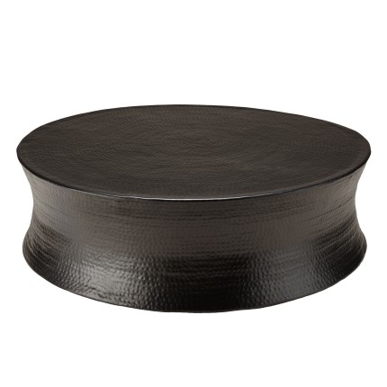 JOHAN Round Coffee Table 117x117cm - Black Aluminum
