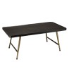 Table basse JOHAN en aluminium noir et doré