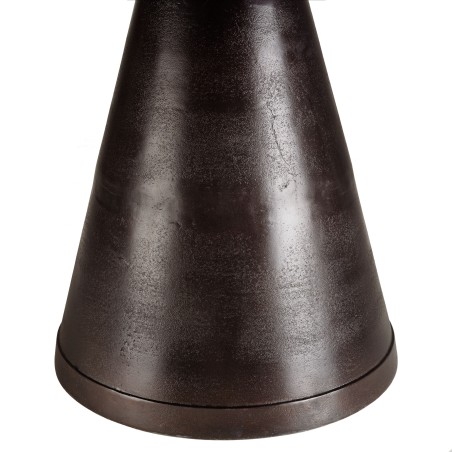 Table ronde JOHAN 80cm alu laiton pied conique