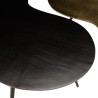 Set de 2 tables basses ovoïdes en aluminium noir mat et doré