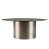 JAMES Round Coffee Table 80x80cm - Black Iron with Gold Trim