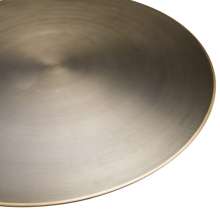 Table basse ronde JAMES en fer noir 80x80cm
