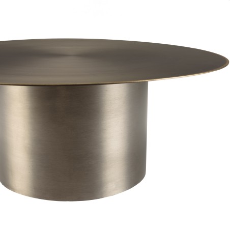 Table basse ronde JAMES en fer noir 80x80cm