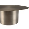 JAMES Round Coffee Table 80x80cm - Black Iron with Gold Trim
