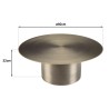 JAMES Round Coffee Table 80x80cm - Black Iron with Gold Trim