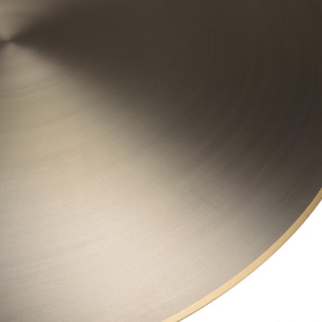Table basse ronde JAMES en fer noir et doré 120x120cm