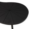 JAMES - Ovoid Side Table with Textured Black Matt Top