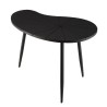 JAMES - Ovoid Side Table with Textured Black Matt Top
