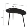 Table d'appoint ovoïde JAMES - Noir mat