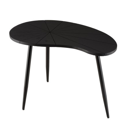 Table d'appoint ovoïde JAMES - Noir mat