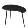 JAMES - Ovoid Side Table with Textured Black Matt Top