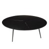 JAMES Round Coffee Table 100x100cm - Matte Black Aluminum