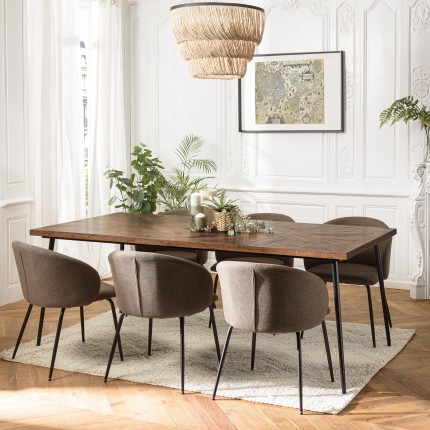 KIARA Rectangular Dining Table 220x100cm - Recycled Wood