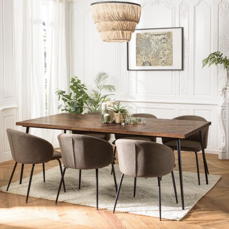 KIARA Rectangular Dining Table 220x100cm - Recycled Wood
