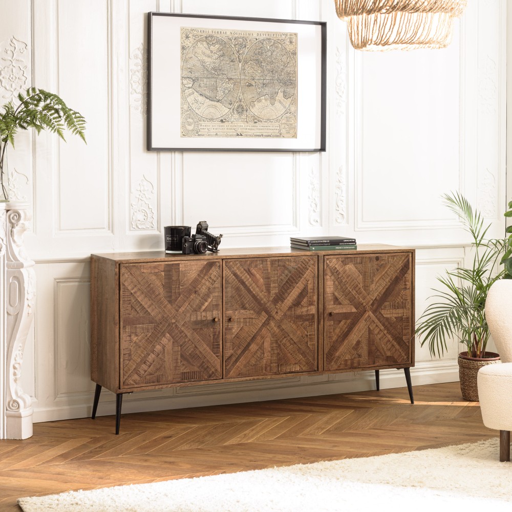 Buffet KIARA - Bois recyclé 3 portes Buffet KIARA - Bois recyclé 3 portes