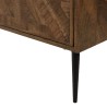 KIARA Sideboard 3 Doors Recycled Wood Symmetrical Shapes Metal Legs