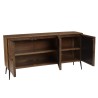 KIARA Sideboard 3 Doors Recycled Wood Symmetrical Shapes Metal Legs