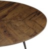 Table basse ovale KIARA 135x70cm plateau chevrons