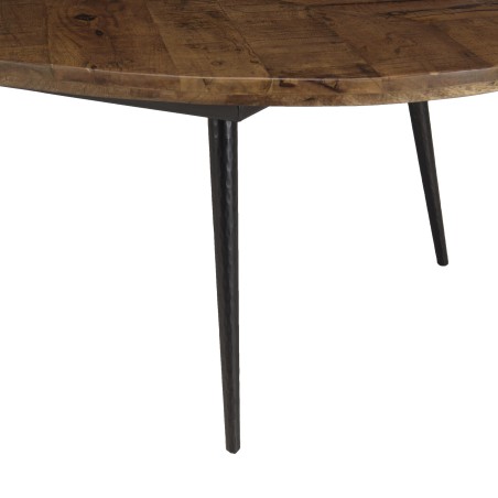 KIARA Oval Coffee Table 135x70cm - Chevron Top | Elegant Living Room Furniture