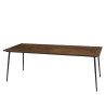 Table à manger KIARA rect. 220x100cm bois de teck et acier