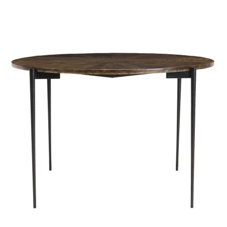 Table à manger ronde KIARA en bois recyclé 120x120cm