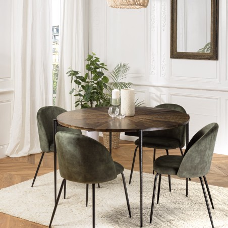 KIARA Round Dining Table 120x120cm Recycled Wood